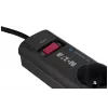 Régua de tomadas com proteção contra sobretensão EATON Power Strip 4 FR — 4 tomadas Type-E, cabo de 1 m, 10 A, 2500 W, indicadores LED