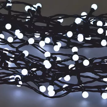 Fio de luzes LED Extralink 200 lâmpadas branco frio, diâmetro 3+ mm, comprimento 16 m