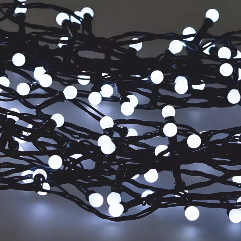 Fio de luzes LED Extralink 200 lâmpadas branco frio, diâmetro 3+ mm, comprimento 16 m
