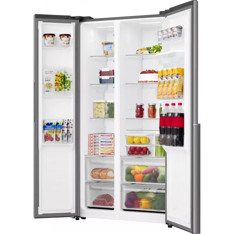 Gorenje HZF55082 NRS917E41XWD G400, independente, porta americana, cinzento, 2 porta(s), toque, LED