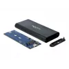 Delock - Caixa de armazenamento - M.2 - cartão M.2 NVMe - USB 3.1 (Gen 2) - preto (42614)