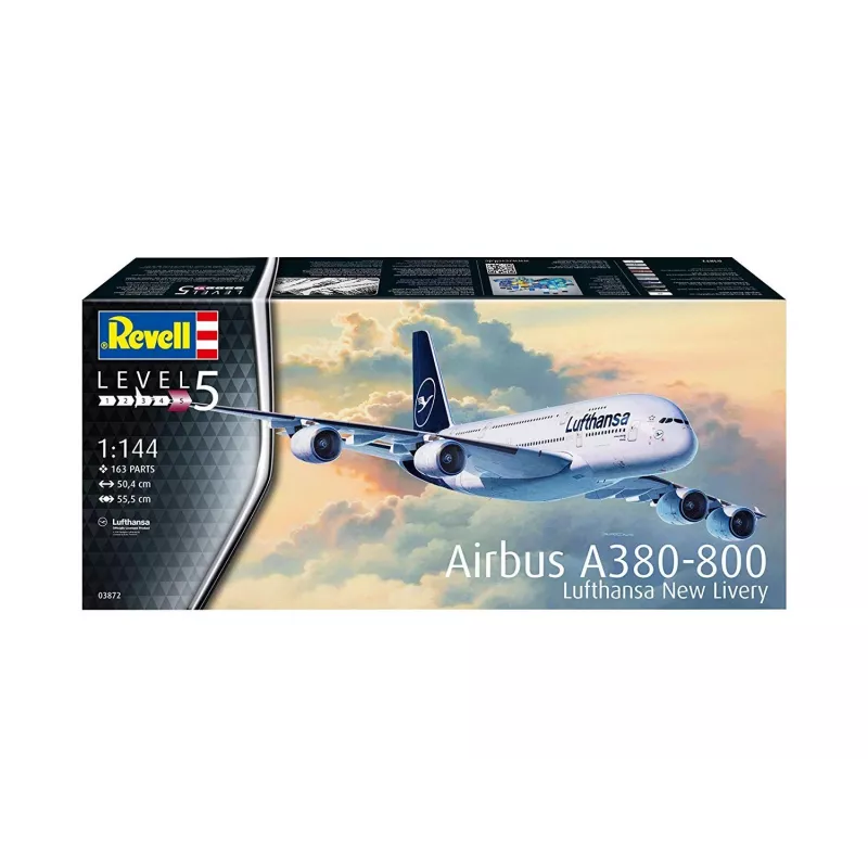 Modelo pré-montado Revell Airbus A380-800 Lufthansa New Livery