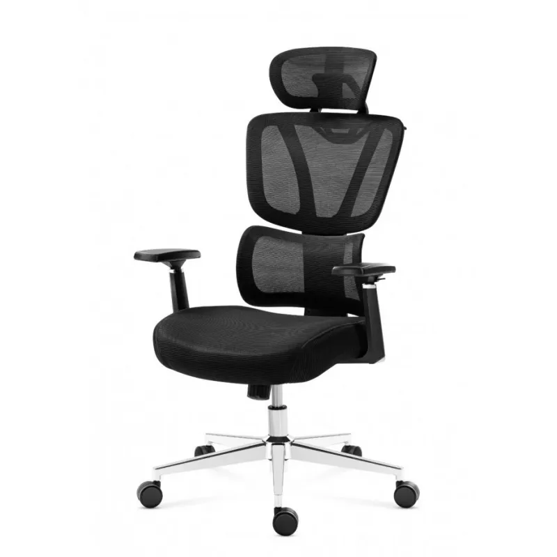 Cadeira de escritório mark adler Expert 4.6 preta giratória MA-EXPERT 4.6 preta, estofamento preto, funções ajustáveis