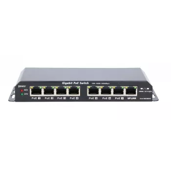 Switch PoE Extralink KRATOS 7x Gigabit PoE, 1x Uplink RJ45, fonte de alimentação 24V 2,5A, 60W