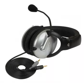 Koss SB45 Headset com fios de arco de cabeça para chamadas/música Preto, Prateado
