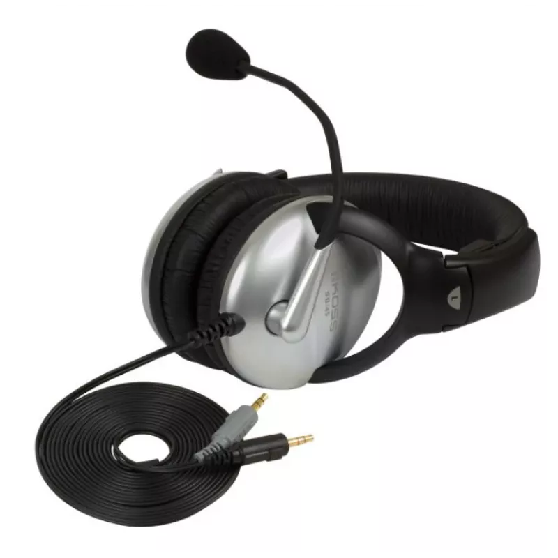 Koss SB45 Headset com fios de arco de cabeça para chamadas/música Preto, Prateado