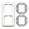 Kindermann 7441000002 Moldura de interruptor dupla para Busch-Jaeger Reflex SI, branco alpino