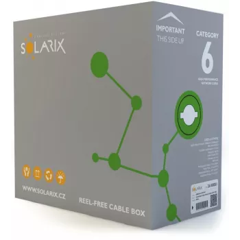 Solarix CAT6 UTP PVC Eca cabo de instalação 305 m