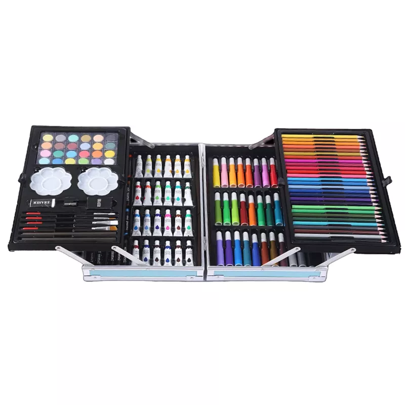 Conjunto de pintura Extralink EX.20154 — conjunto de arte infantil de 145 peças em mala grande
