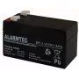 Bateria VRLA AGM selada Alarmtec EMU Electronic BP 1.2-12 — 12 V, 1,2 Ah, 43×59 mm, 570 g