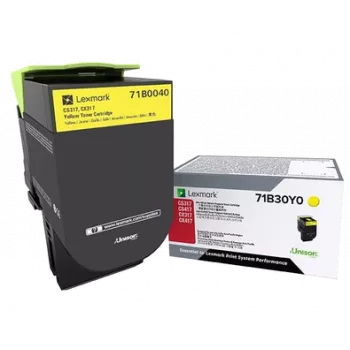 Lexmark X317 - amarelo - original - tinteiro de toner LCCP, LRP - para Lexmark CS317dn, CX317dn