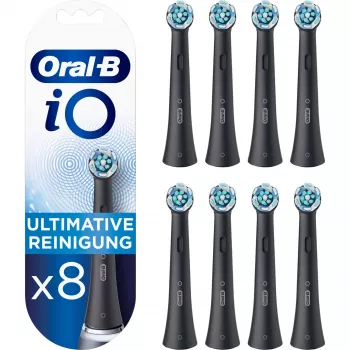 Cabeças de escova de dentes de substituição Oral-B IOUR8BK pack de 8, preto