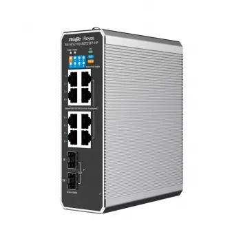 Ruijie Networks RG-NIS2100 gerido L2 Gigabit Ethernet (10/100/1000) Power over Ethernet (PoE) preto, aço inoxidável
