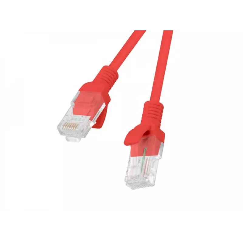 Lanberg PCU5-20CC-0100-R Cabo patch Cat.5e UTP, 1 m, Vermelho, pack de 10