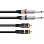 Cabo adaptador Omnitronic 2x jack de 3,5 mm para 2x RCA, 6 m, modelo 30225215