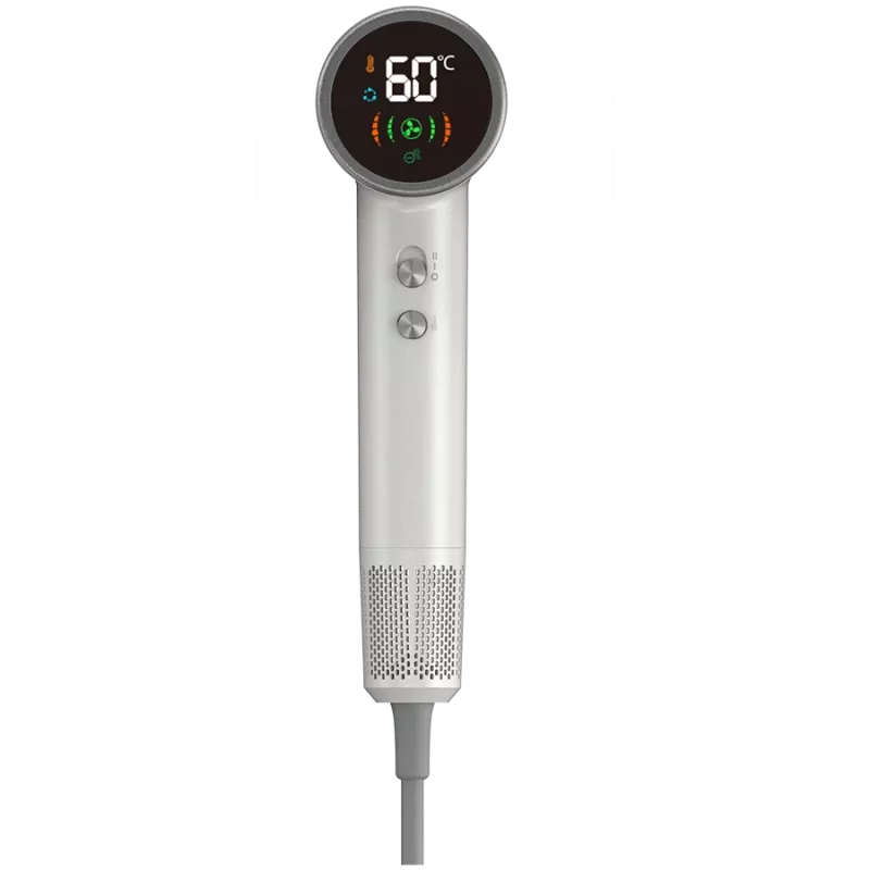 Secador de cabelo de alta velocidade, 220V-240V~50-60Hz, 1500W, tecnologia iónica, LCD, 6+ modos de circulação, 110.000 rpm, menos de 75 dB