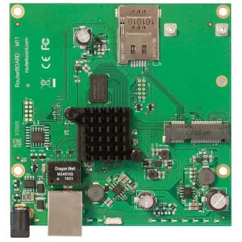 Mikrotik RBM11G router com fios preto, verde, cinzento