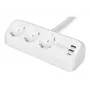 Extensão elétrica DIGITUS 3 tomadas com 2×USB-A e 1×USB-C, 3 tomadas AC tipo E/F, cabo de 1,5 m, branco