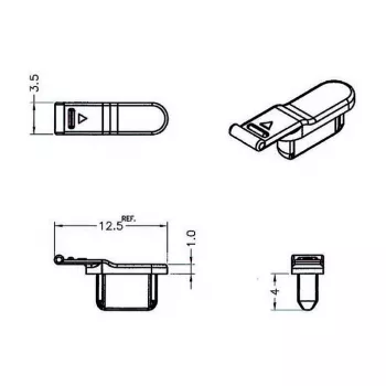 Tampa de segurança para tomada DELOCK 64033, preto, 5×12,5×3,5 mm, pack de 10