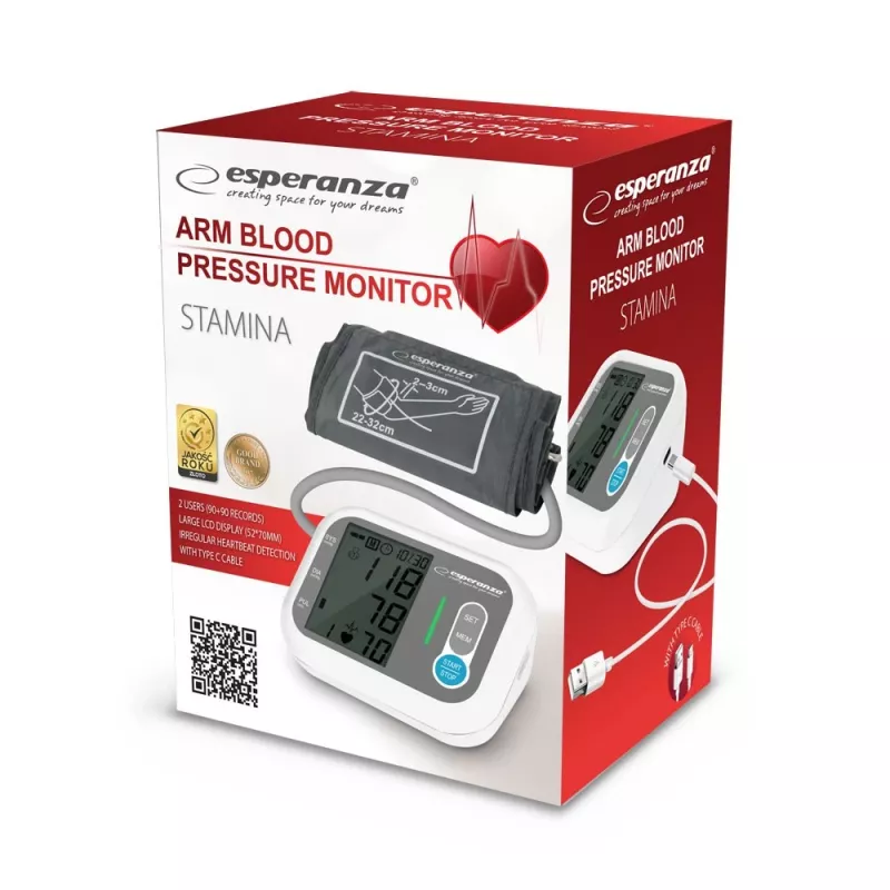Medidor de tensão arterial Esperanza ECB005 medição automática com ecrã LCD