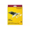 Delock placa PCIe 2x Gigabit LAN adaptador de rede