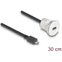 Cabo USB DeLOCK 88184 USB 2.0 0,3 m USB B preto prateado