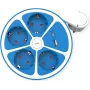 Régua de tomadas de secretária ROLINE 4x+interruptor 1x A+ C CEE7/7 azul 1,5m - régua de tomadas (19.07.2340)
