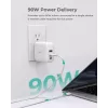Carregador de parede ultrarrápido AUKEY PA-B6S branco Omni a Mix GaN