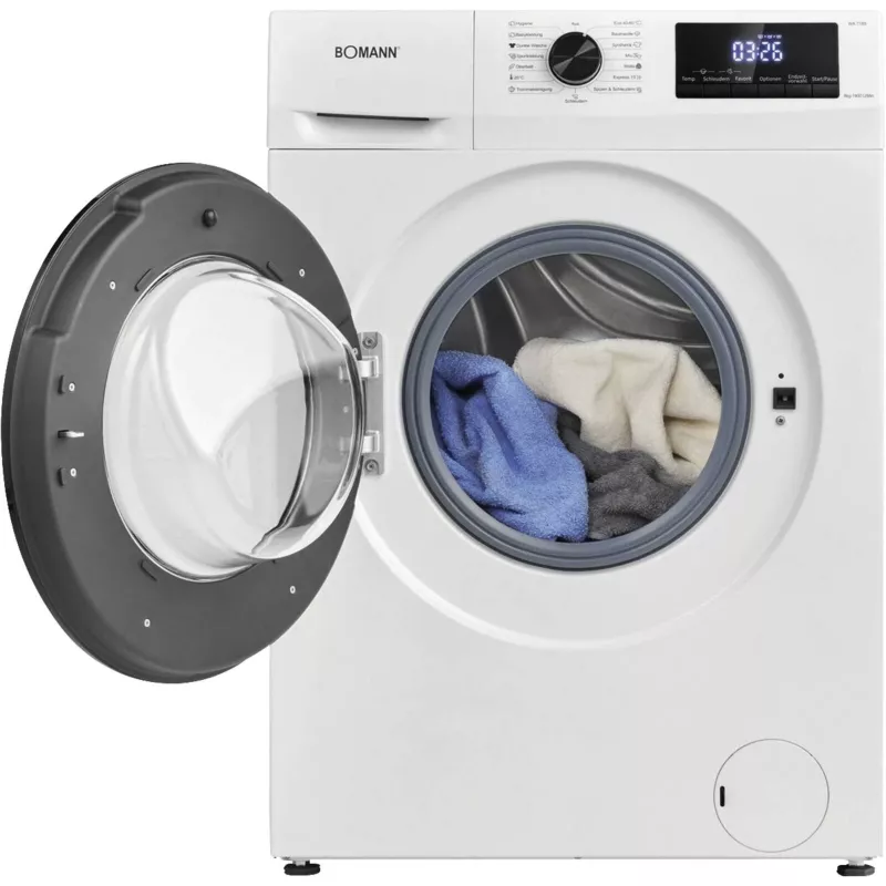 Máquina de lavar roupa de carga frontal BOMANN WA7175 — 7 kg, 1400 rpm, classe energética A, branco