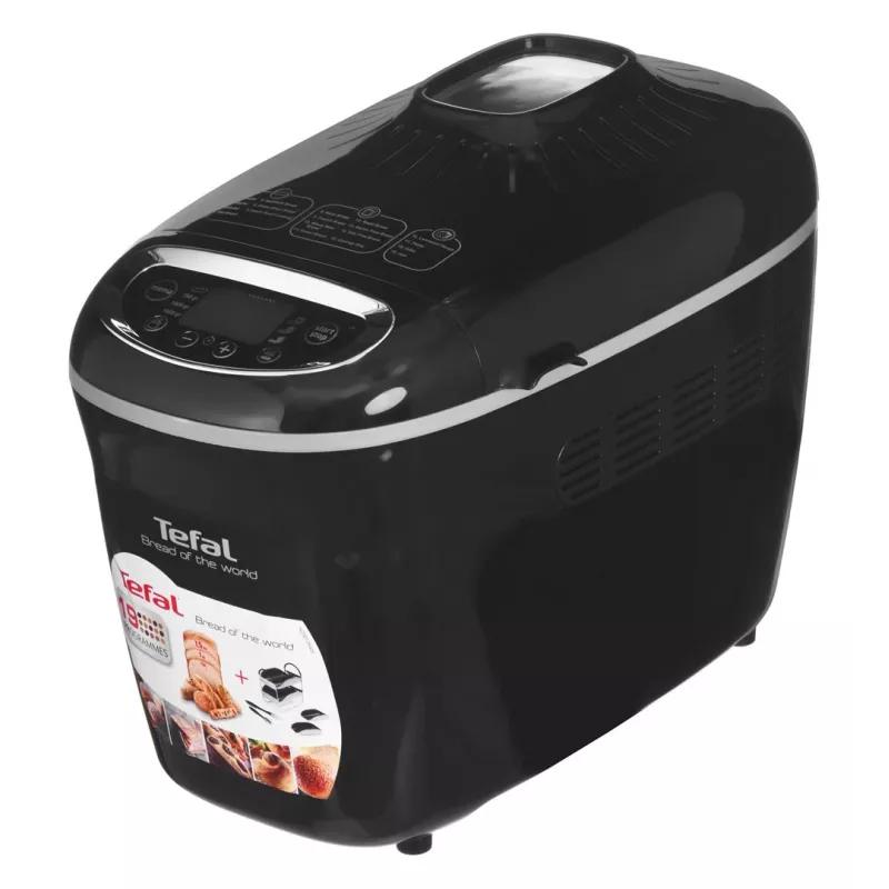 Máquina de fazer pão Tefal PF611838 — 1600 W, capacidade 1,5 kg, 19 programas, controlo tátil, preto