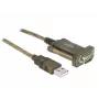 Cabo série DeLOCK 64073 USB Type-A DB-9 transparente 2 m