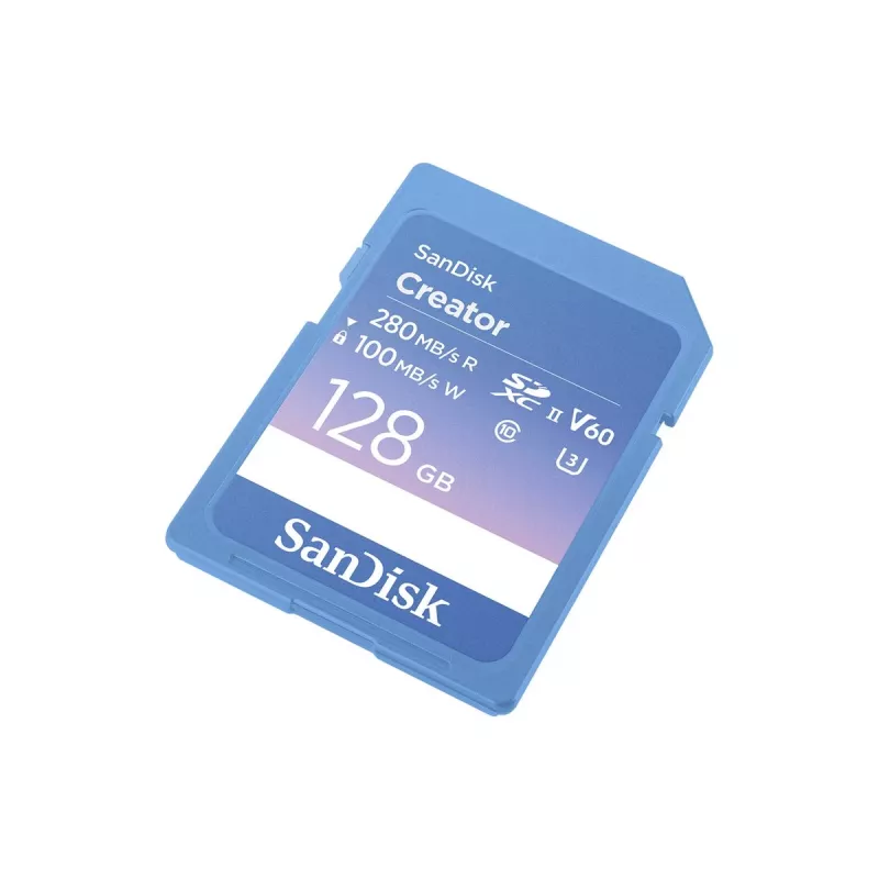 SanDisk Creator cartão de memória SD UHS-II 128 GB velocidades de transferência até 280 MB/s
