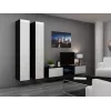 Armário fechado Cama VIGO '180' 180/40/30 branco/preto brilhante