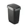 Balde do lixo Rotho Twist 50 L retangular polipropileno, 50 L, 602×298×401 mm, preto