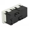 Tomada de parede DELOCK 81423 — CEE 7/3, 16 A, 250 V, branco, ABS/PC, 45×90 mm