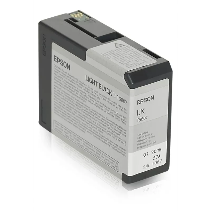 Epson Embalagem individual Light Black T580700, Preto claro, Tinta pigmentada, 80 ml, 1 unid.