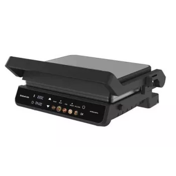 Grelhador elétrico 2-in-1 Taurus Asteria Digital — 2000 W, termostato regulável, antiaderente, bandeja de recolha amovível