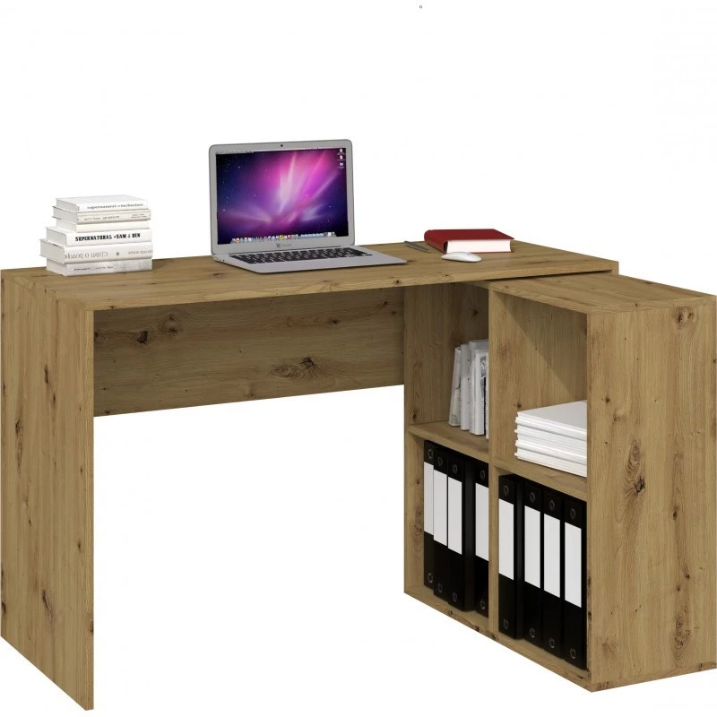 Tampo de secretária de computador BIURKO PLUS ARTISAN, tampo retangular reta, aglomerado, 1200×500×760 mm, cor carvalho
