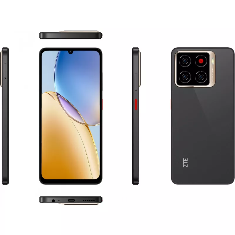 ZTE Blade A56 - Smartphone 4G - Dual-SIM - RAM 4 GB / Armazenamento interno 64 GB - slot microSD - 6.75 - 1600 x 720 píxeis (90 Hz) - Câmara tripla 13 MP,