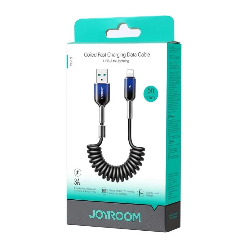 Cabo USB-A para Lightning Joyroom S-A43 1,5 m preto