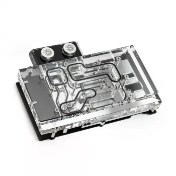Bloco de água BitsPower Classic VGA BP-VG3070FE — 125×171,4×28,4 mm, RGB 3 pinos, preto/prateado/transparente