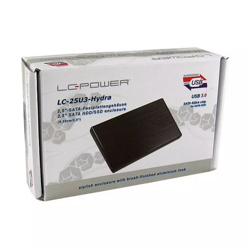 Caixa para HDD LC-Power LC-25U3-Hydra preto 2,5 polegadas