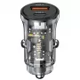 Carregador de automóvel usams CC164CC01 30W com 1×USB-A e 1×USB-C para carregamento rápido