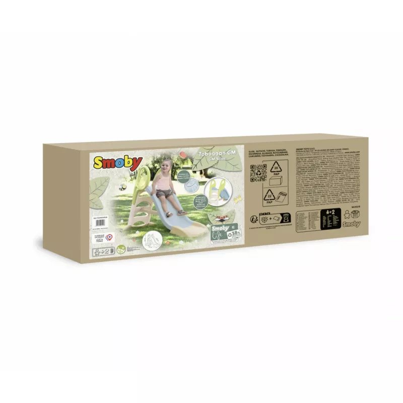 Smoby 7600820509 Life My Slide escorrega, 150 cm, com ligação de água, em plástico reciclado, a partir dos 2 anos