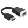 Delock 65587 adaptador HDMI-A macho para VGA (D-Sub 15) fêmea com áudio, preto/branco