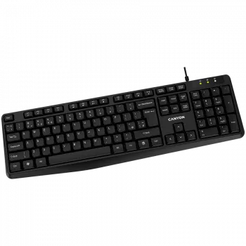 Teclado com fios CANYON KB-1 layout UK preto
