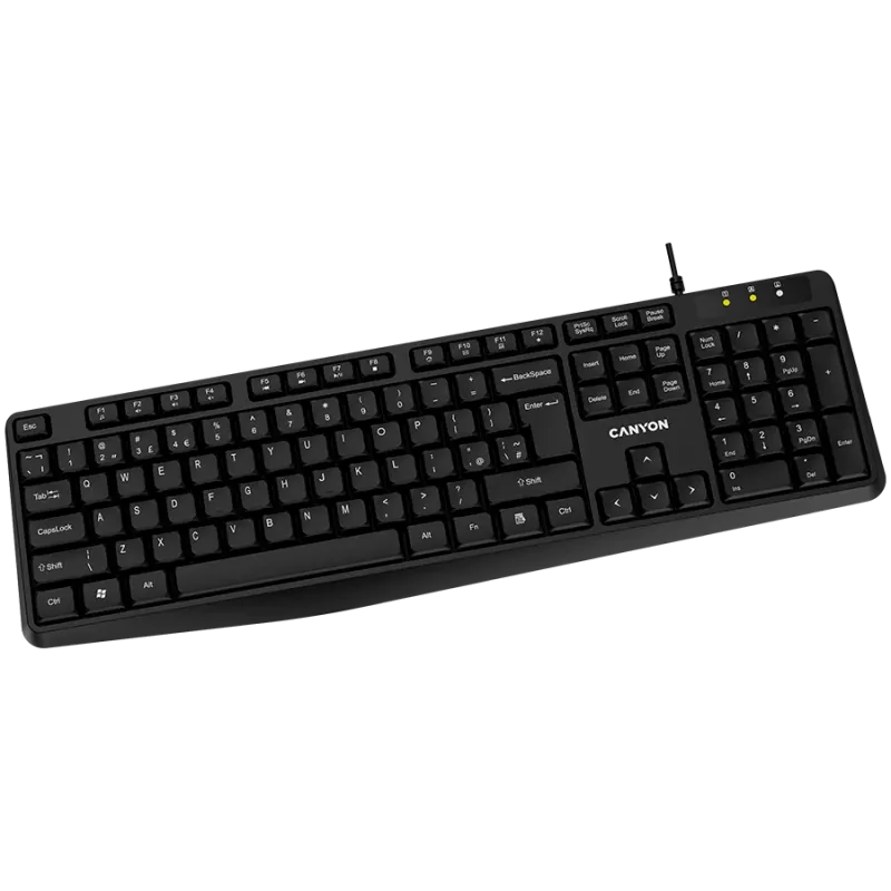 Teclado com fios CANYON KB-1 layout UK preto