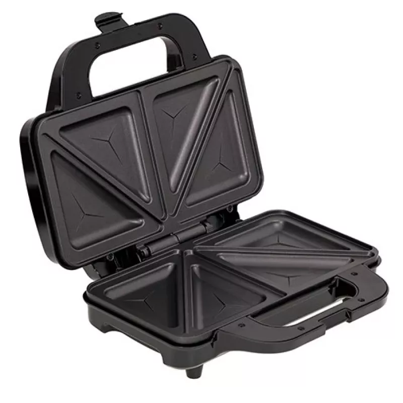 Sanduicheira Adler AD 3043, 1300 W, placas antiaderentes, 2 sanduíches, superfície de cozedura 285 × 152 mm, preta