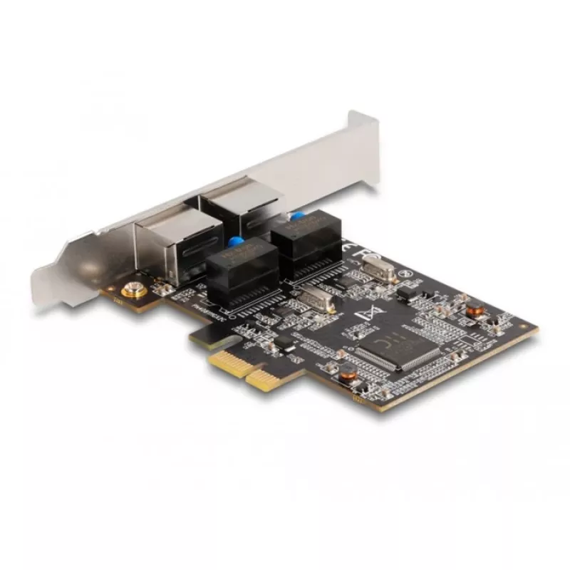 Placa PCI Express x1 para 2 x RJ45 Gigabit LAN RTL8111 Delock (88615)