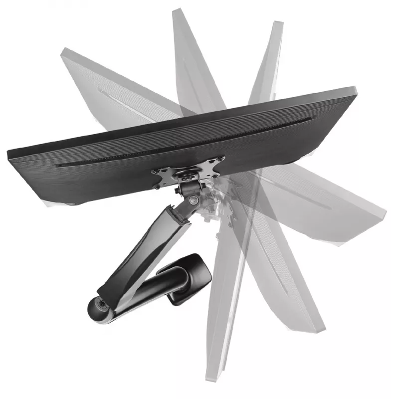 Suporte para monitor MONTIS MT014 para 1 ecrã, montagem em secretária, altura ajustável por mola a gás, para ecrãs até 81,3 cm (32 polegadas), carga máx. 8 kg, preto